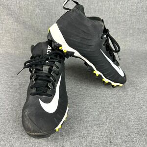 Nike Alpha Menace Shark 902510-011‎ Kids 3Y Black White Lace up Football Cleats
